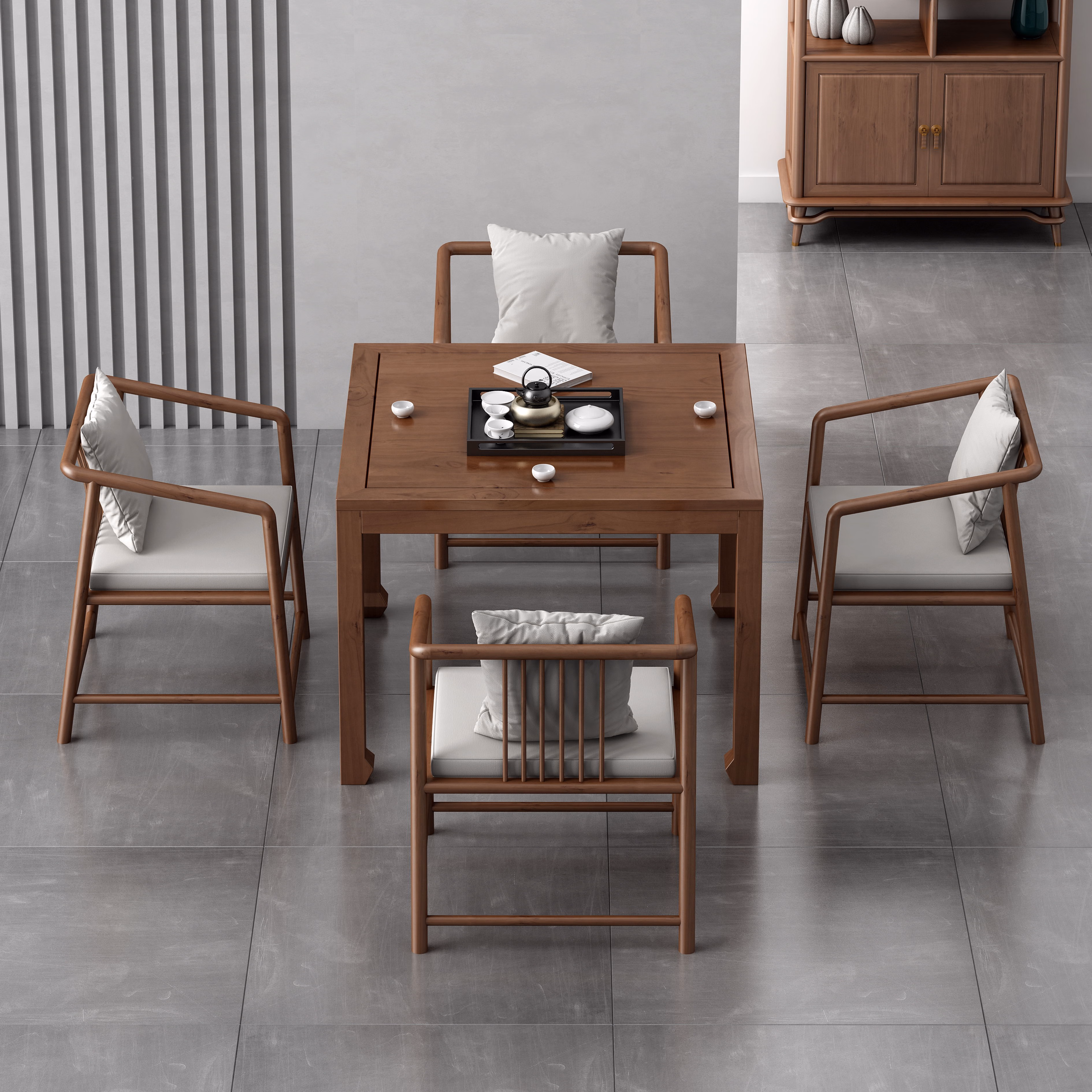 八仙桌实木新中式实木四方桌白蜡木八仙桌棋牌桌打牌桌茶桌正方a 尺寸