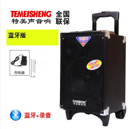 特美声音响8吋便携移动拉杆蓝牙播放器大音量充电户外音箱广场舞 8吋