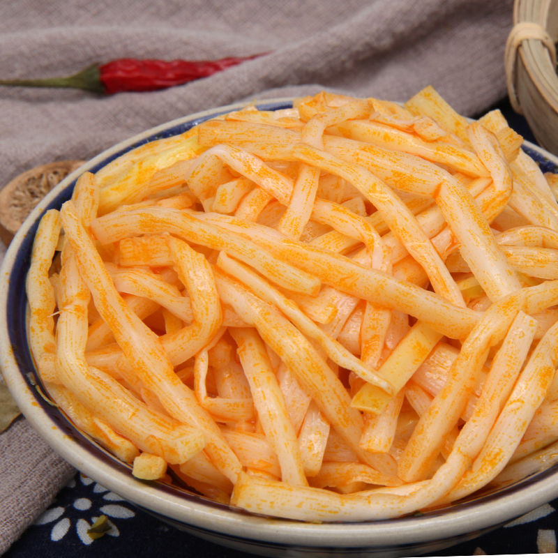 虎钢馋红油笋丝即食袋装竹笋干开袋即食酱菜调味香脆笋下饭菜250g*2