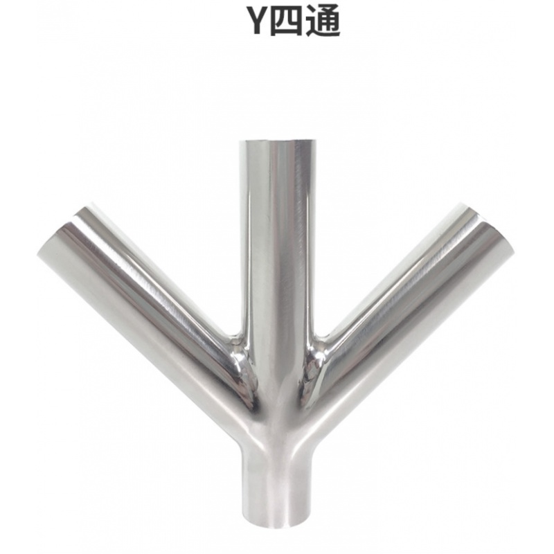 褚袆卉不锈钢y型斜四通水管接头y形45度焊接三通叉型新款 【304】19*