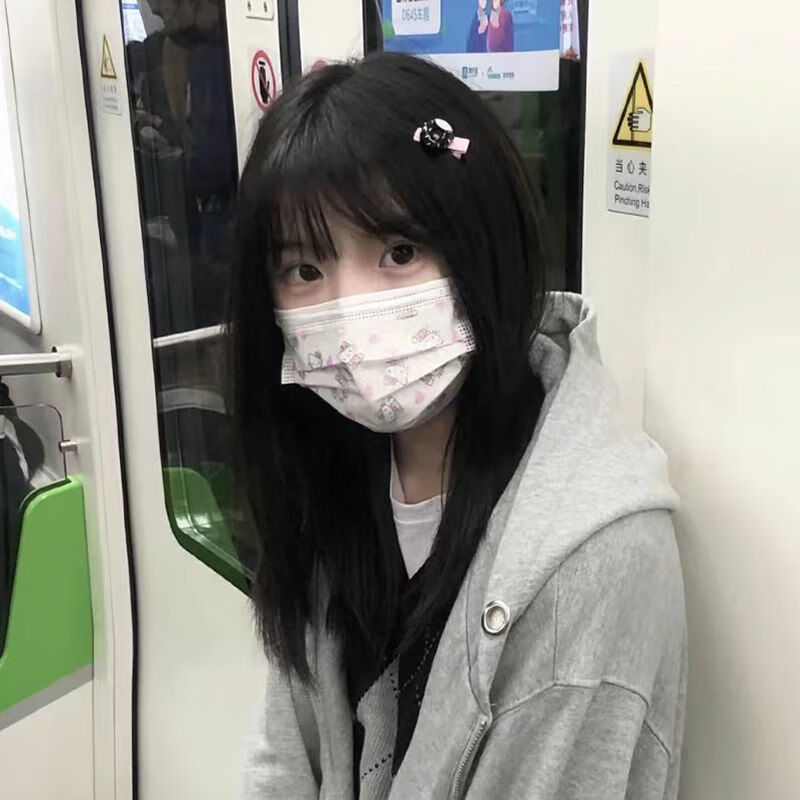 abay超可爱hellokitty口罩三层防护口罩卡通潮牌口罩女白色印花凯蒂猫