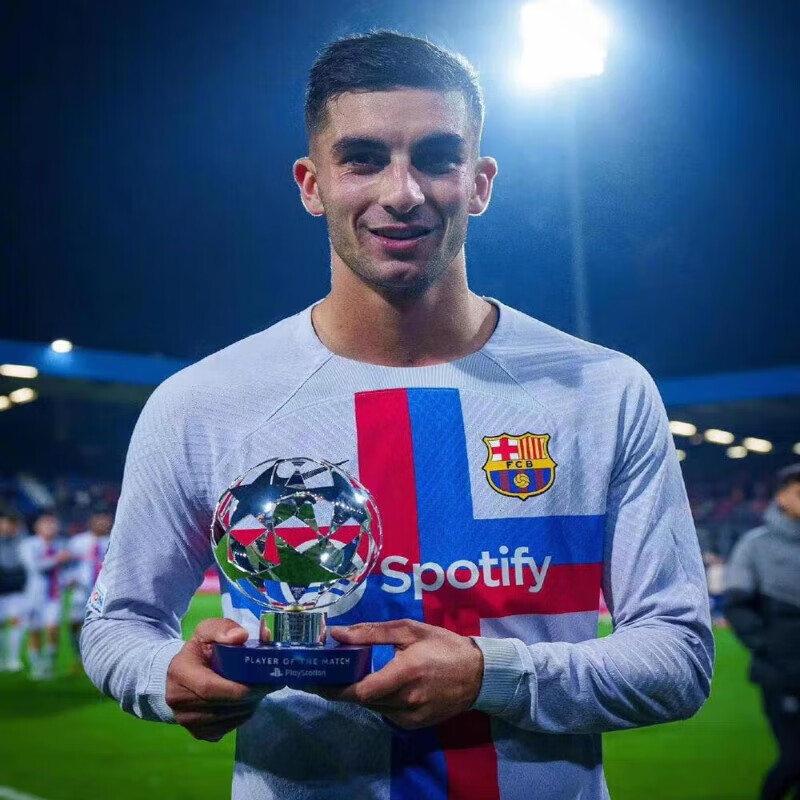 藏言2223巴塞罗那巴萨第二客场球衣3号皮克9号莱万球员版足球服男 光