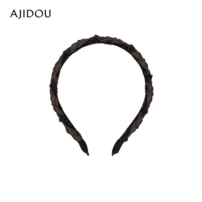 AJIDOU生日礼物阿吉豆发箍女简约休闲款头饰女神专柜同款宽发箍发饰 军绿 1个