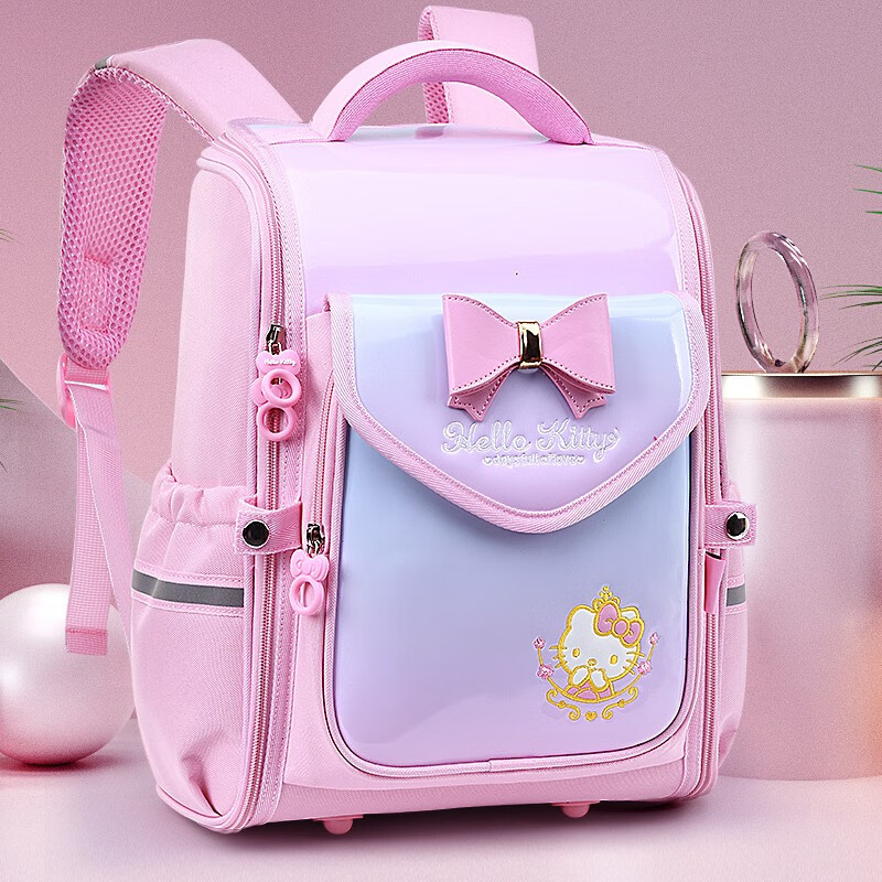 凯蒂猫(hellokitty)小学生女生书包女童一三四五年级公主女孩护脊减负