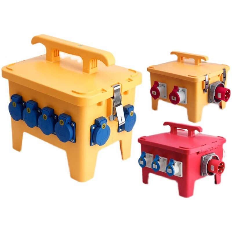 手提式电源检修箱工程配电箱开关箱ip67防护等级工业防水插 12位 配置