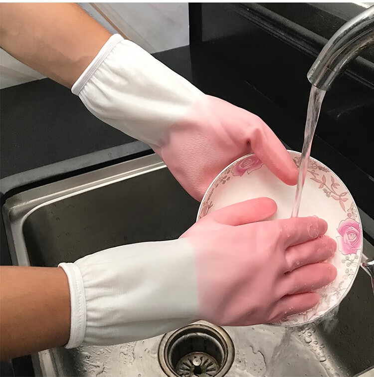 惠珍裕洗衣服用的手套 家务加绒加厚洗衣服家用洗碗手套女冬天干活