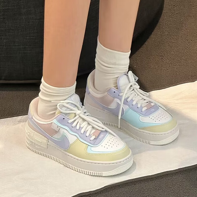 耐克(nike)女鞋air force新款空军一号af1马卡龙低帮透气休闲运动板鞋