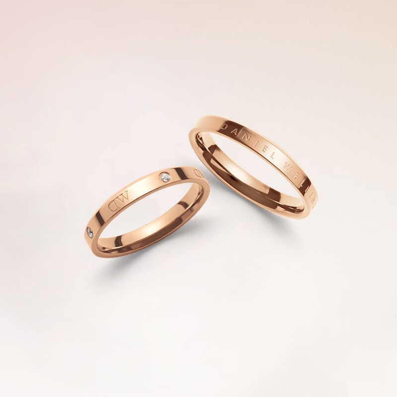 丹尼尔惠灵顿（DanielWellington）dw戒指女 经典玫瑰金色情侣对戒 七夕情人节礼物送女友男生礼物 经典玫瑰