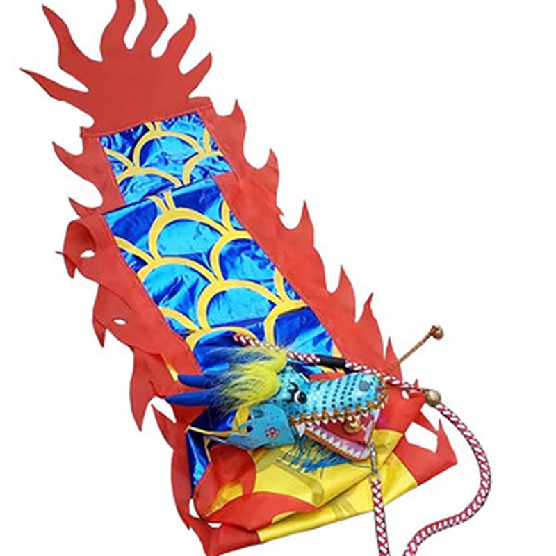 甩龙带龙头彩龙儿童舞龙彩带健身布龙道具耍龙中老年广场舞手龙舞