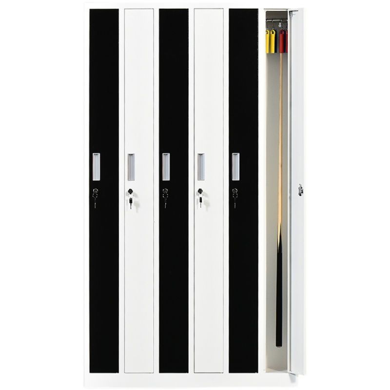 台球杆柜子柜台球厅球杆柜密码会员杆柜储物柜 六门红木色