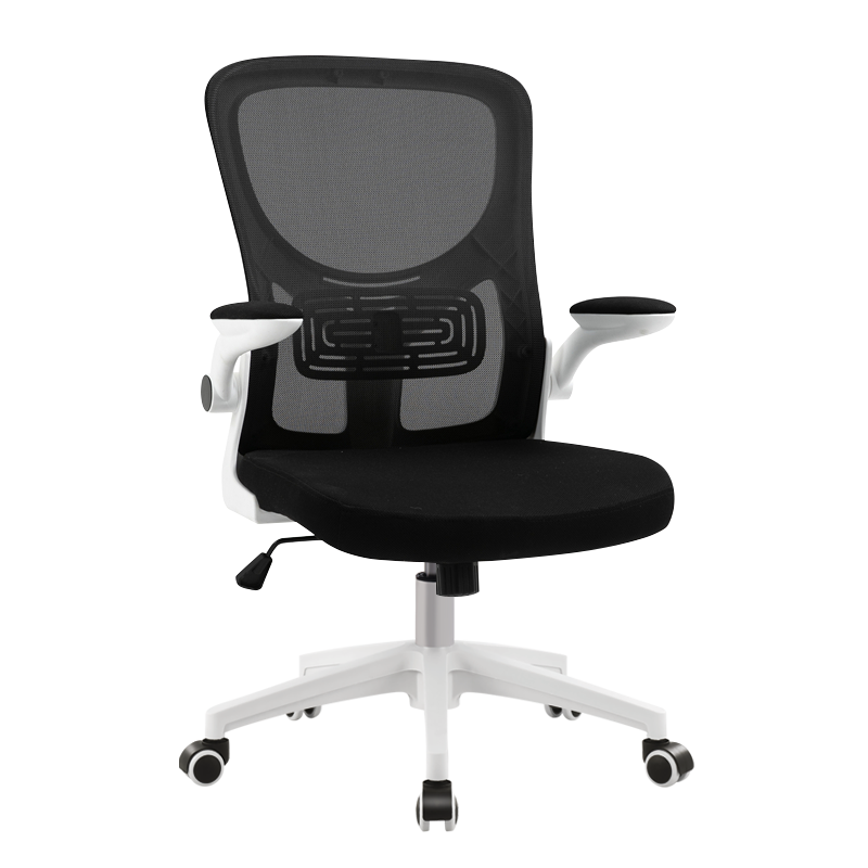 古雷诺斯 电脑椅家用电脑凳中学生椅学习升降椅子书桌椅办公椅写字舒适久坐 S175-02-白黑