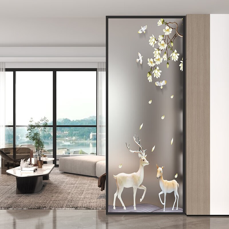 永禄兴定制长虹艺术玻璃屏风隔断客厅入户门玄关现代简约卫生间卧室