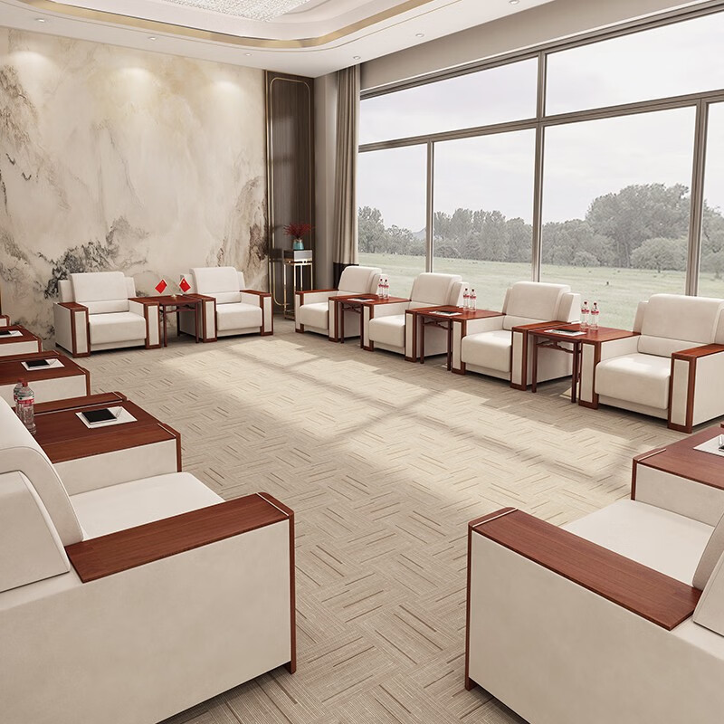 米粤办公沙发会议沙发商务接待室沙发办公大厅沙发贵宾休息区沙发茶几