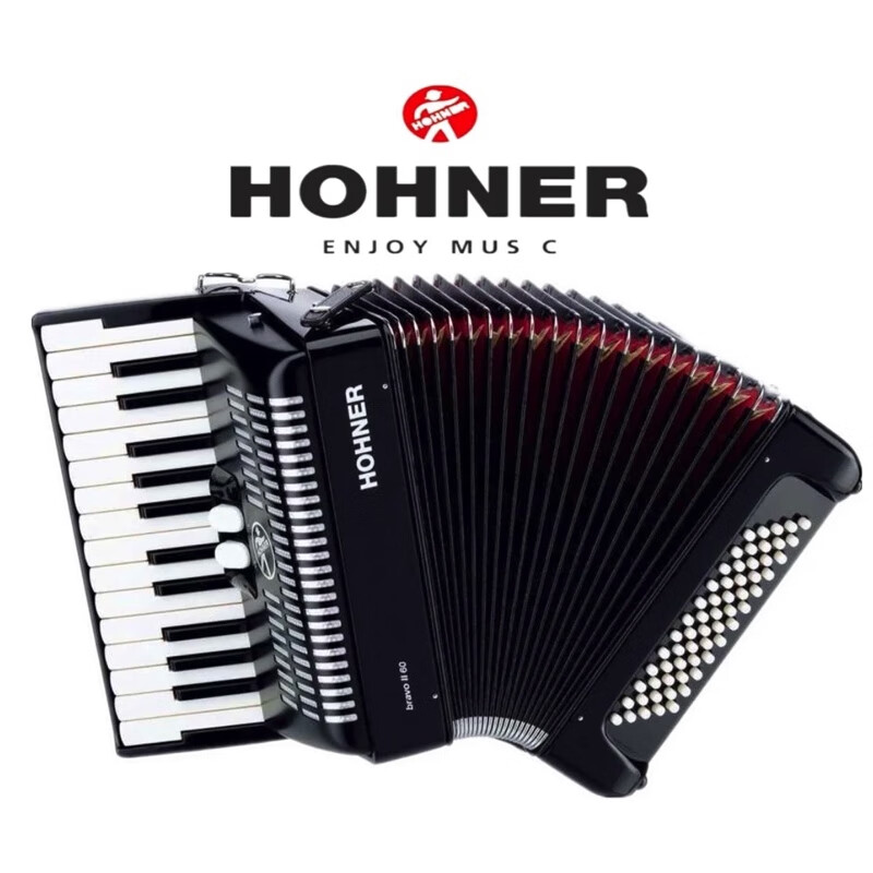 HOHNER德國(guó)霍納60貝斯96貝斯80貝斯120貝斯鍵盤手風(fēng)琴 60貝司 60黑色