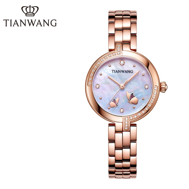 天王(tian wang)  尚.shine系列石英手表女31238 玫瑰金女表