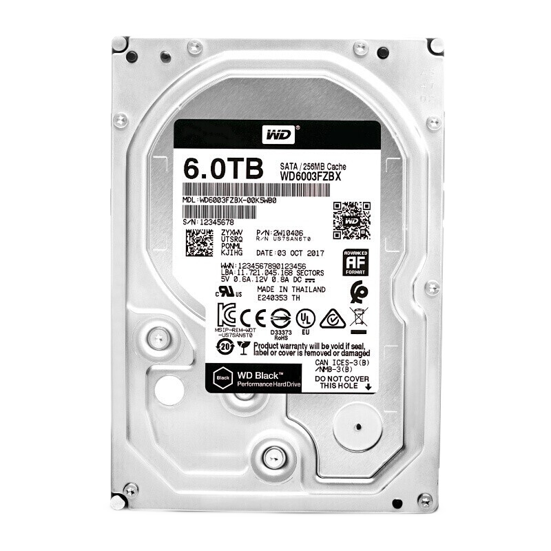 ݣWD  SATA3.0  Ϸ̨ʽеӲ7200ת 3.5Ӣ 6TB WD6004FZWX1575.05Ԫ