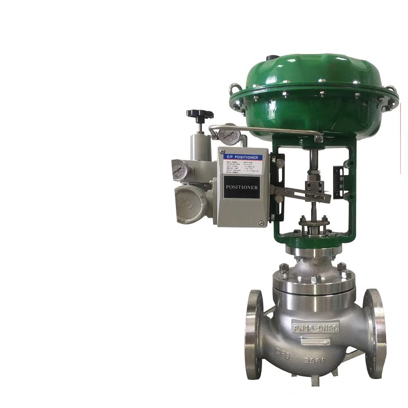 梓萤岔气动薄膜调节阀dn50不锈钢单座导热油蒸汽温控流量比例控制阀