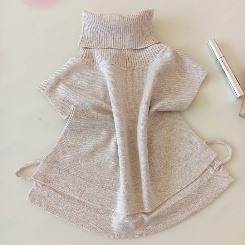 媗墨新品假领子女款黑色毛衣高毛衣假领子女仿羊毛百搭假领装饰黑色假