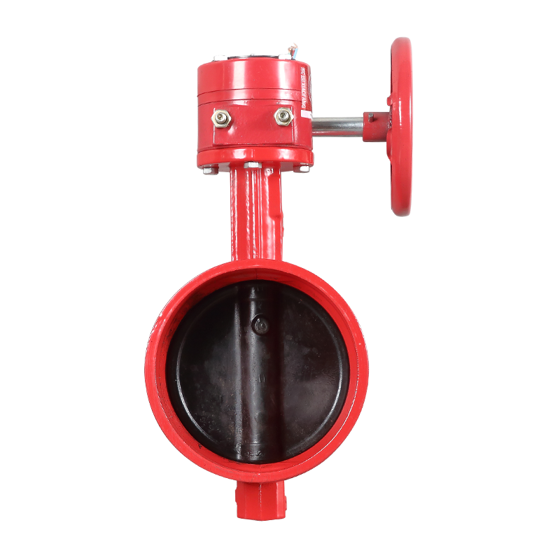 zsxf涡轮沟槽消防卡箍涡轮信号蝶阀沟槽蝶阀门信号蝶阀消防认证 dn65