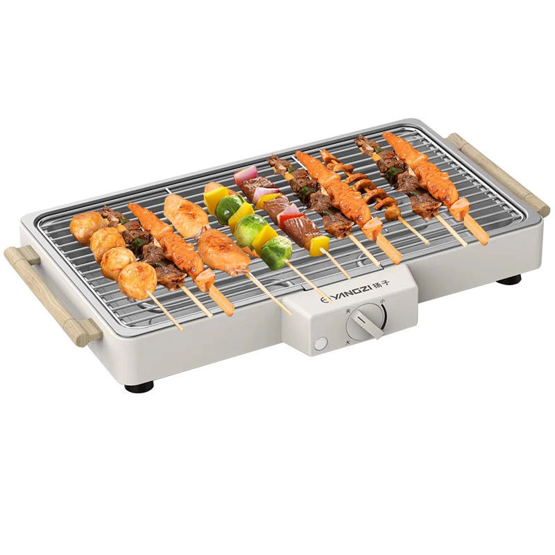 揚子電燒烤爐 電烤盤家用無煙電烤架烤肉機電烤爐烤肉鍋烤串機分體式燒烤架可拆卸洗烤盤不粘鍋鐵板燒 適合1-5人 | 烤網(wǎng)款 | 配禮包 1層