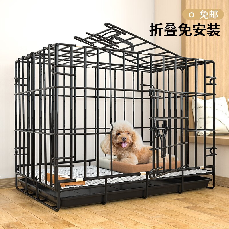 憨憨宠 狗笼猫笼 狗笼子小型犬带厕所幼犬折叠便携猫笼子宠物笼具兔笼 黑色 侧出盘狗丝笼 60*42*50cm使用感如何?