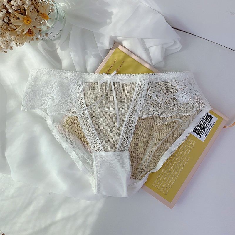 kz ck日本韩国品牌女士香港潮牌白色内裤女蕾丝超薄火辣诱惑小心机