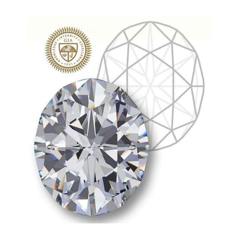 谛珂珠宝(dq)现货椭圆钻石 一克拉 f色 vs2 gia6355802843 国际证书