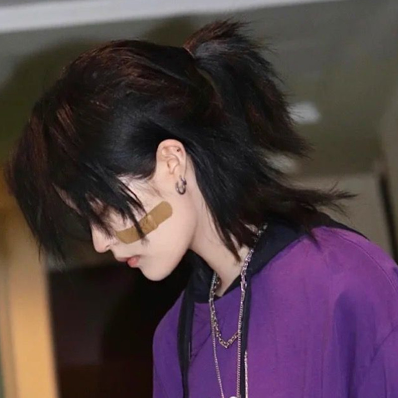 绿简堂武士头假发男短发韩版帅气日系cos可扎发型设计男女通用全头套.