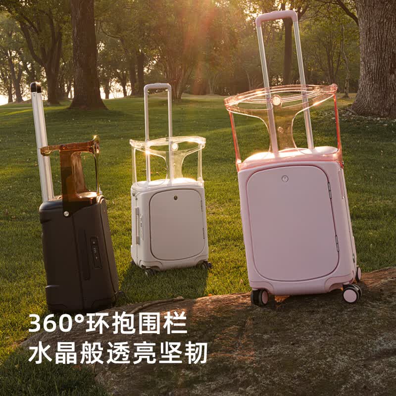 多运宝妈行李箱儿童可坐骑拉杆箱旅行箱登机箱前开盖可挂包可充电Pro 加强款pro太空灰 20英寸 -适用短途【可登机】