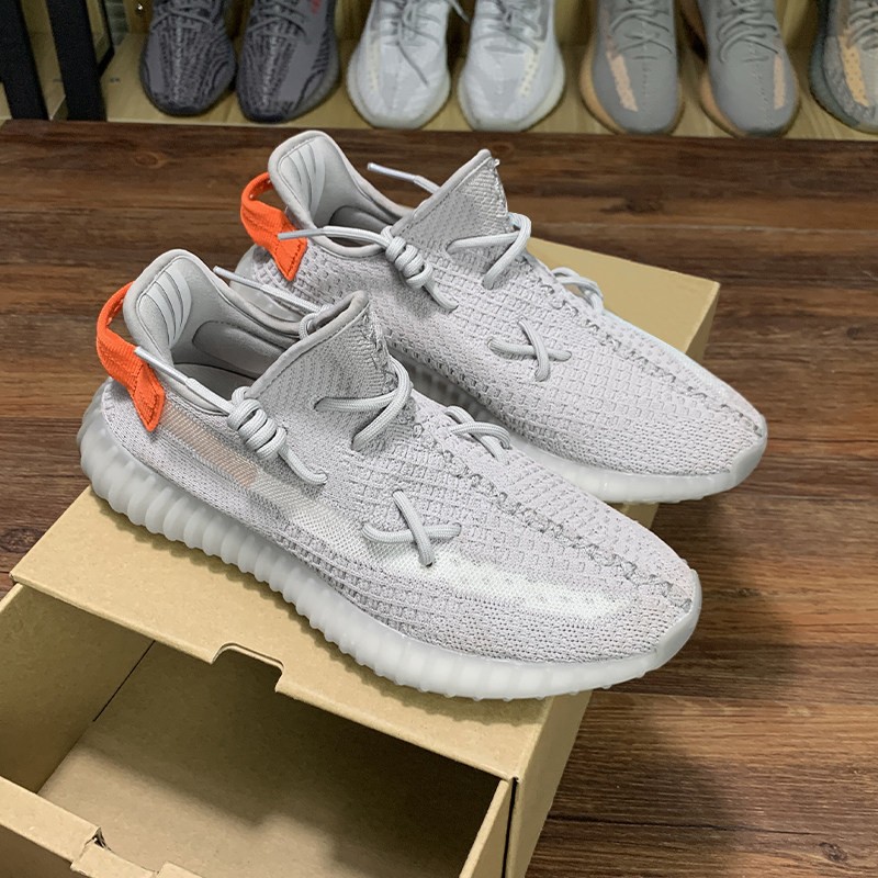 椰子鞋男350莆田2022年秋季新款情侣休闲跑步运动鞋子 尾灯新灰橙【高