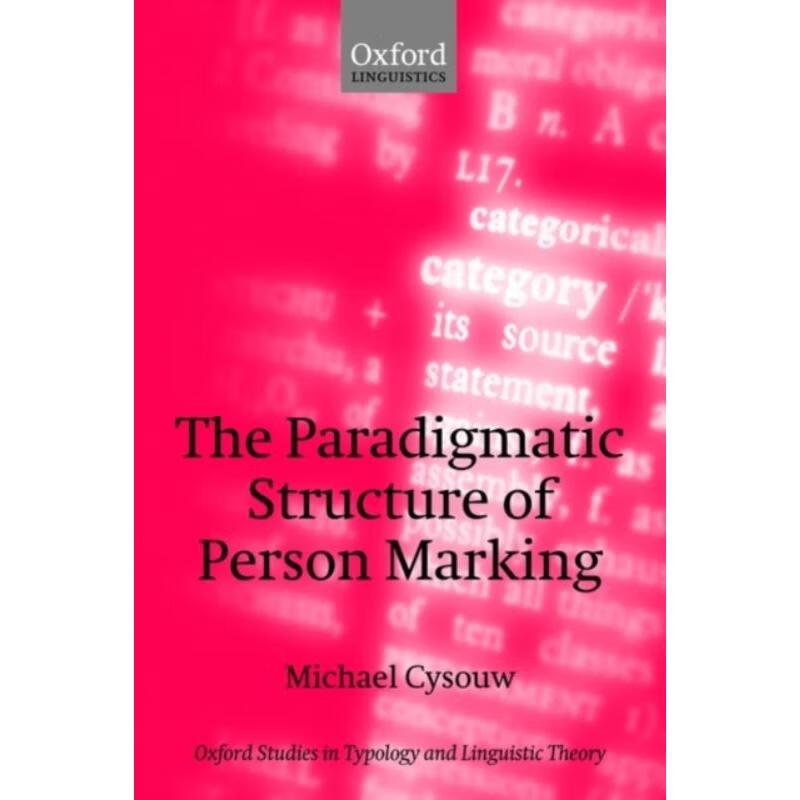 预订the paradigmatic structure of person marking