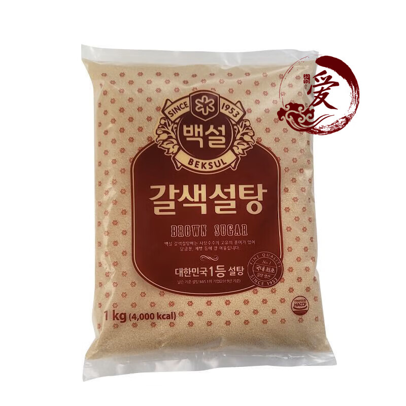 食芳溢韩国进口希杰白雪黄砂糖红糖白糖黄糖咖啡1kg甘蔗糖烘焙袋装韩式 白雪黄糖1kg*1袋