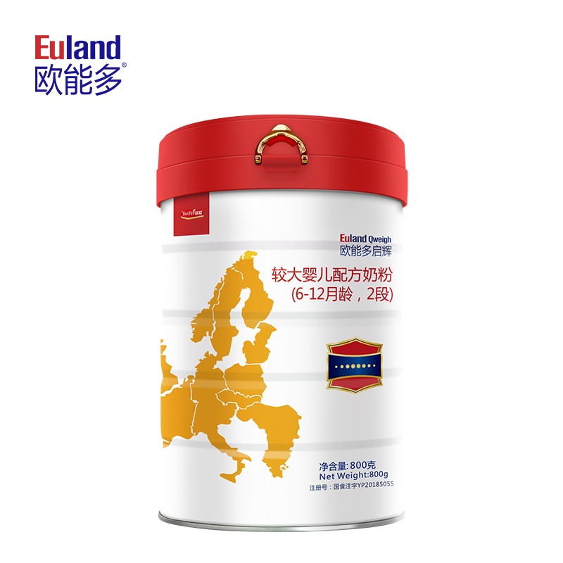 牛奶粉2段800克益生菌系列6-12个月宜品奶粉 欧能多启辉2段800克1罐装