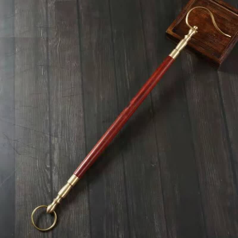 飞主流遛鸟户外鸟笼挂杆挂钩笼子小叶紫檀红乌木浮雕刻盘龙提杆鸟用