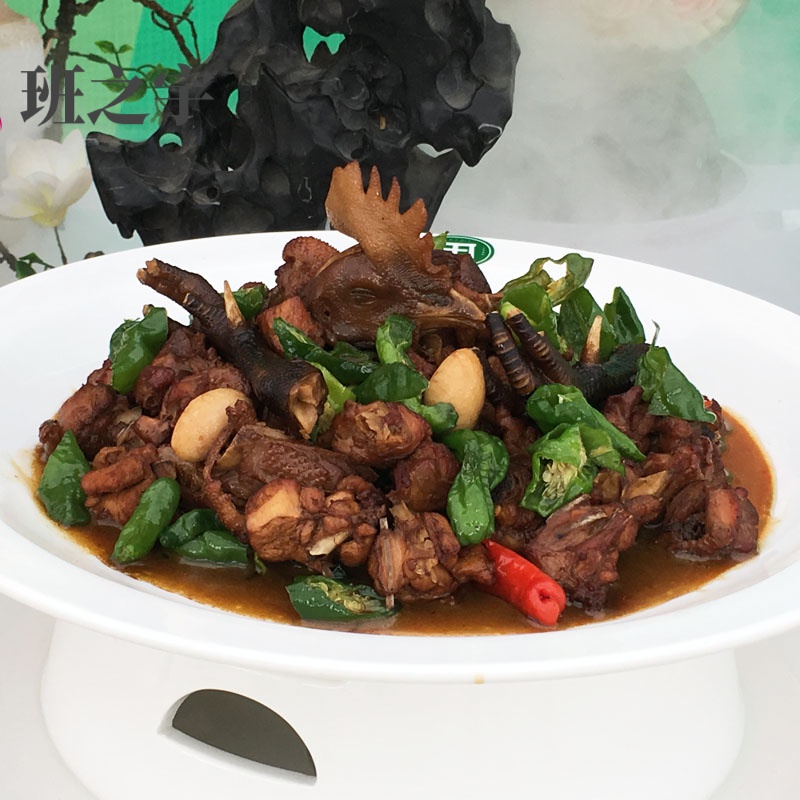 虎钢馋山东枣庄辣子鸡特产微山薛城济宁临沂徐州现杀现炒整只炒鸡