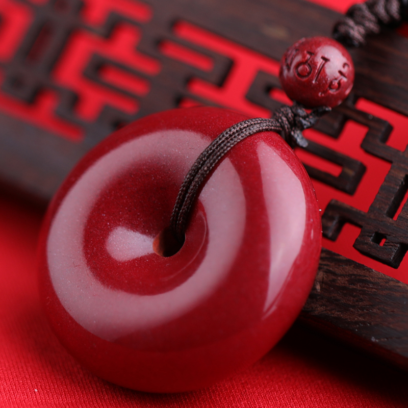 一:选购石玥珠宝紫金砂朱砂平安扣吊坠朱砂吊坠建议