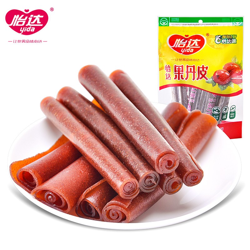 怡达果丹皮袋装山楂制品酸甜蜜饯果干解馋糖果小零食 怡达果丹皮200g*