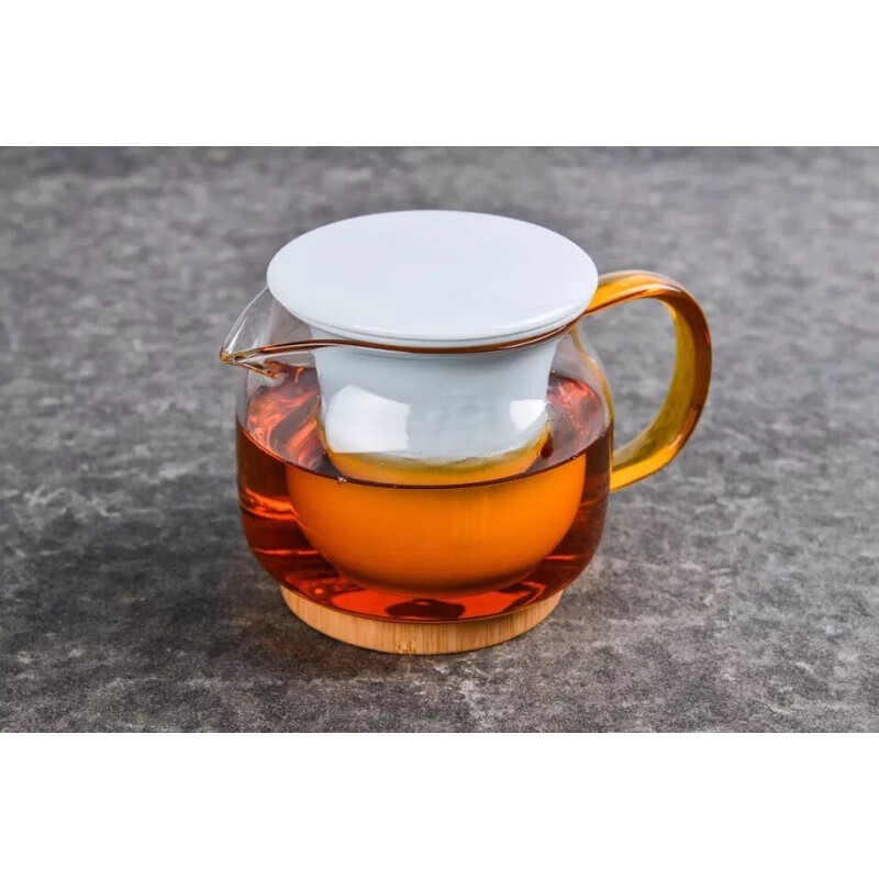 乐透茶具 祥福乐透玻璃茶具花茶壶家用办公旅行装陶瓷青瓷泡茶器l