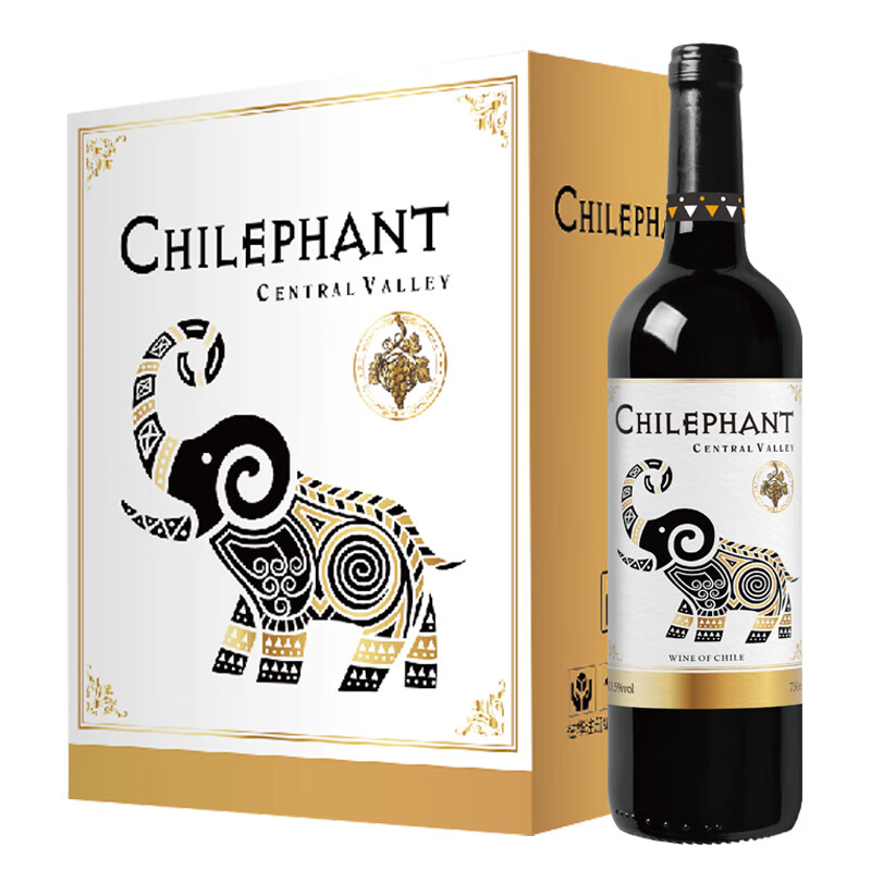 智象红酒 智利进口特酿精选赤霞珠干红葡萄酒750ML*6瓶整箱装