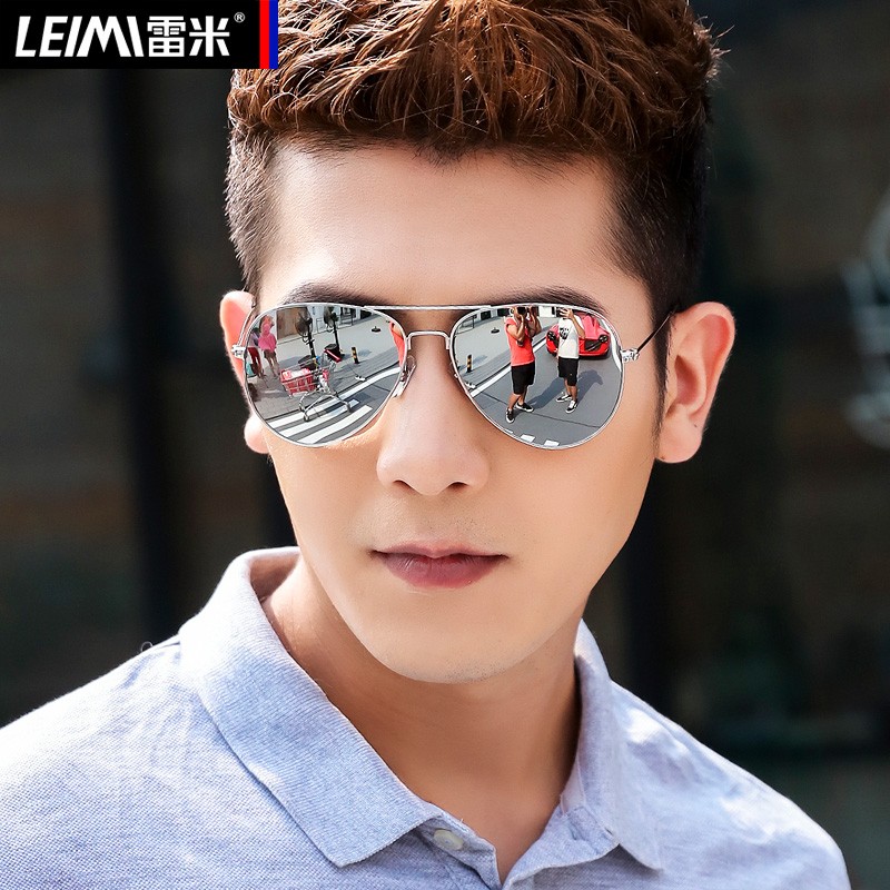 雷米太阳眼镜男款开车偏光墨镜女个性眼睛蛤蟆镜司机驾驶镜潮 h3026