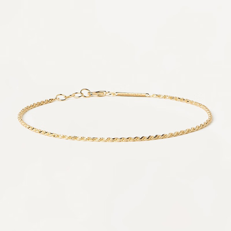 pdpaola新品 gold rope k18金 女士时尚轻奢绳链手链礼物 金色 pu05
