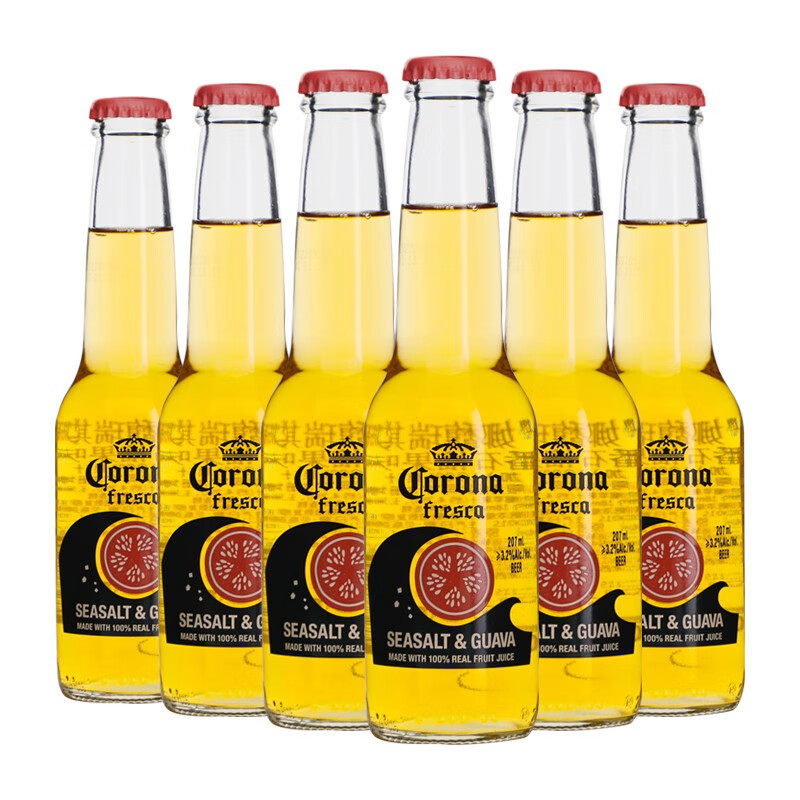 金凤梨 曼橘果味啤酒 女士 科罗娜海盐番石榴207ml* 1l 6瓶