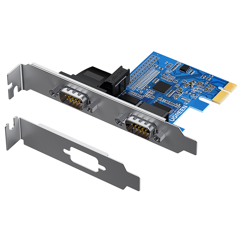 绿联PCI-E转RS232双串口转接卡 PCI转COM串口9针接口扩展卡rs232多串口光缆拓展卡 80116