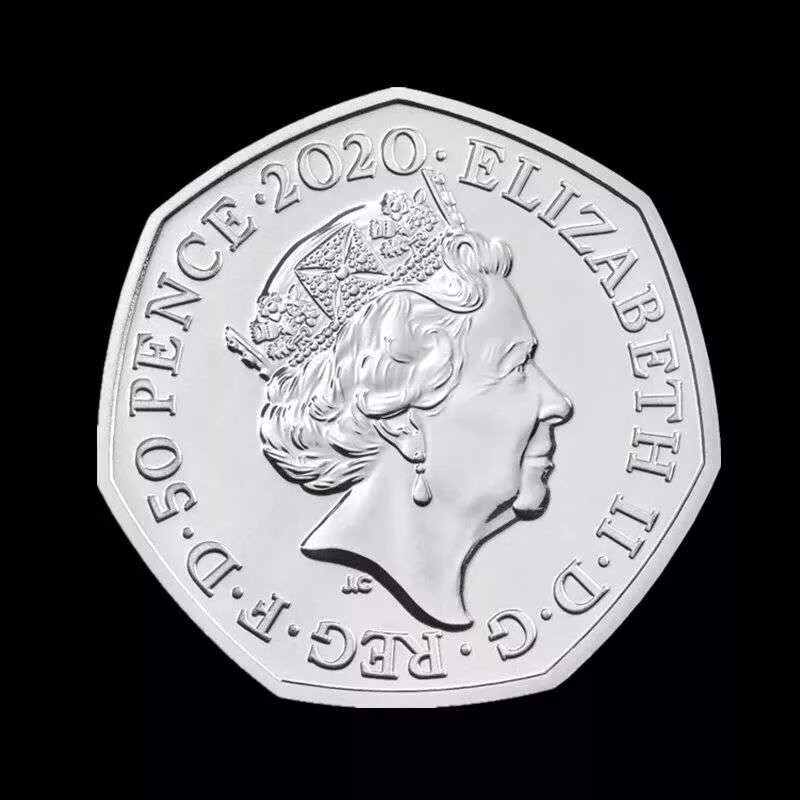 精选收藏钱币超2020年英国脱欧50便士 英国脱离欧盟普制纪念币 造币厂