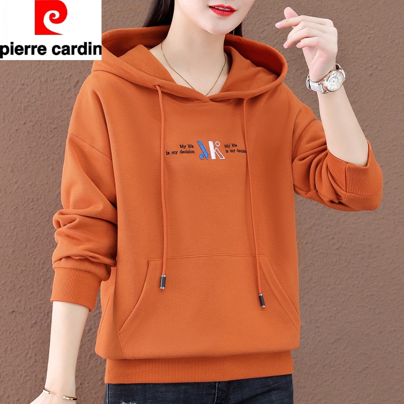 卫衣秋装2021年新款奶橘色宽松休闲上衣春秋薄款外套针织 暗橙色 m