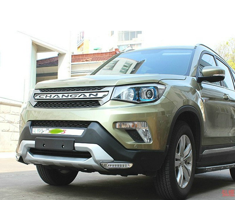 适配于12-17款长安cs75前后保险杠防护杠防撞杠大包围护杠 运动款带灯