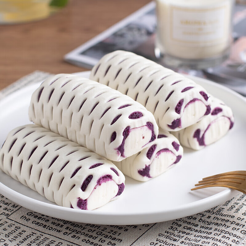 德祥隆紫薯卷 速冻面点儿童营养早餐馒头包子广式早茶点心冷冻食品 10