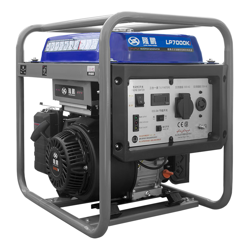 隆鵬汽油發(fā)電機組220v單三相永磁4/5/6kw家用小微型商用便攜式大功率 【6500w】變頻手拉