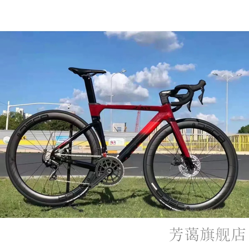 黑鸟自行车佳沃java碳纤维公路自行车22变速碟刹弯把碳刀男女赛车火