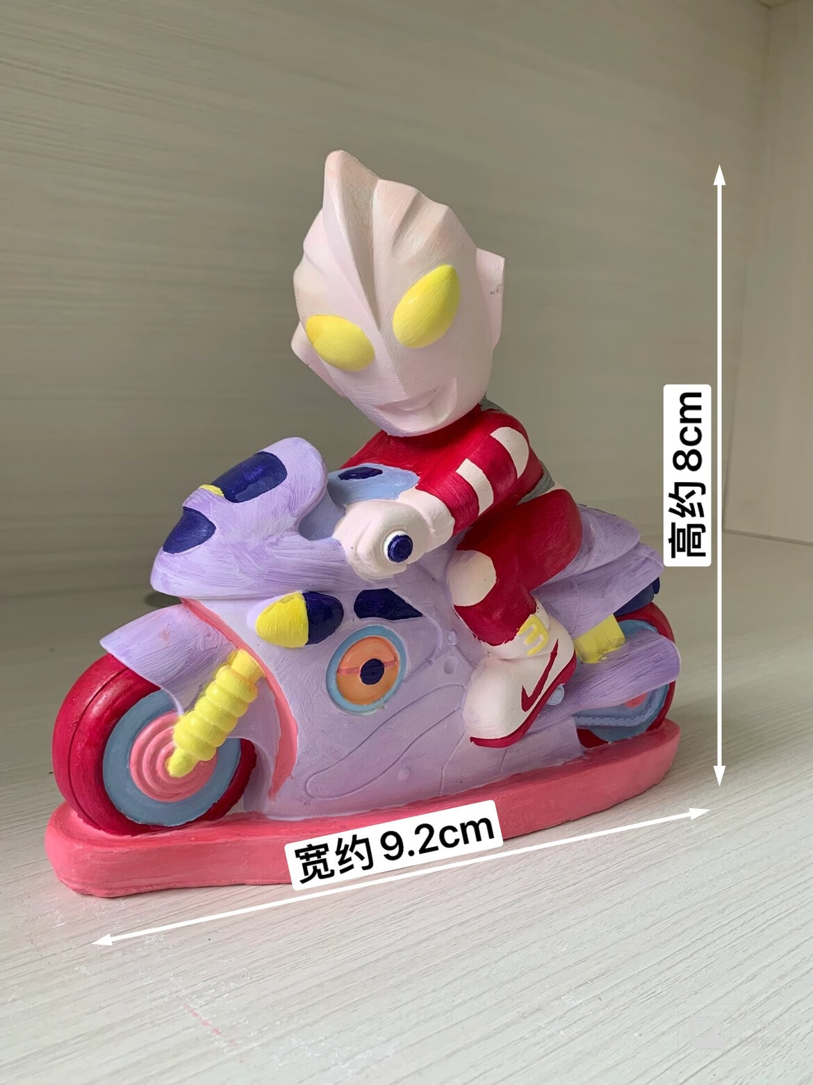 博桐梦骑摩托车奥特曼3d香薰石膏娃娃diy涂鸦涂色画画手工白胚儿童